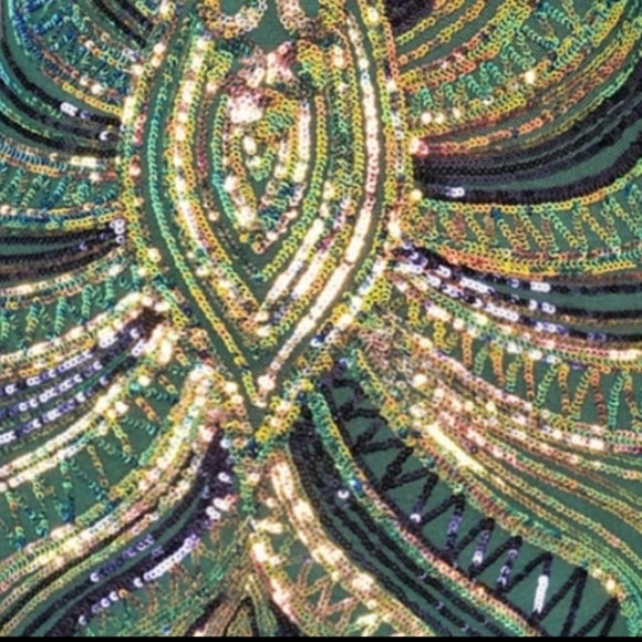 Cape Tube Top, Two Piece, Strapless with an added Cape,  Contrast Sequin… - Picture 10 of 16